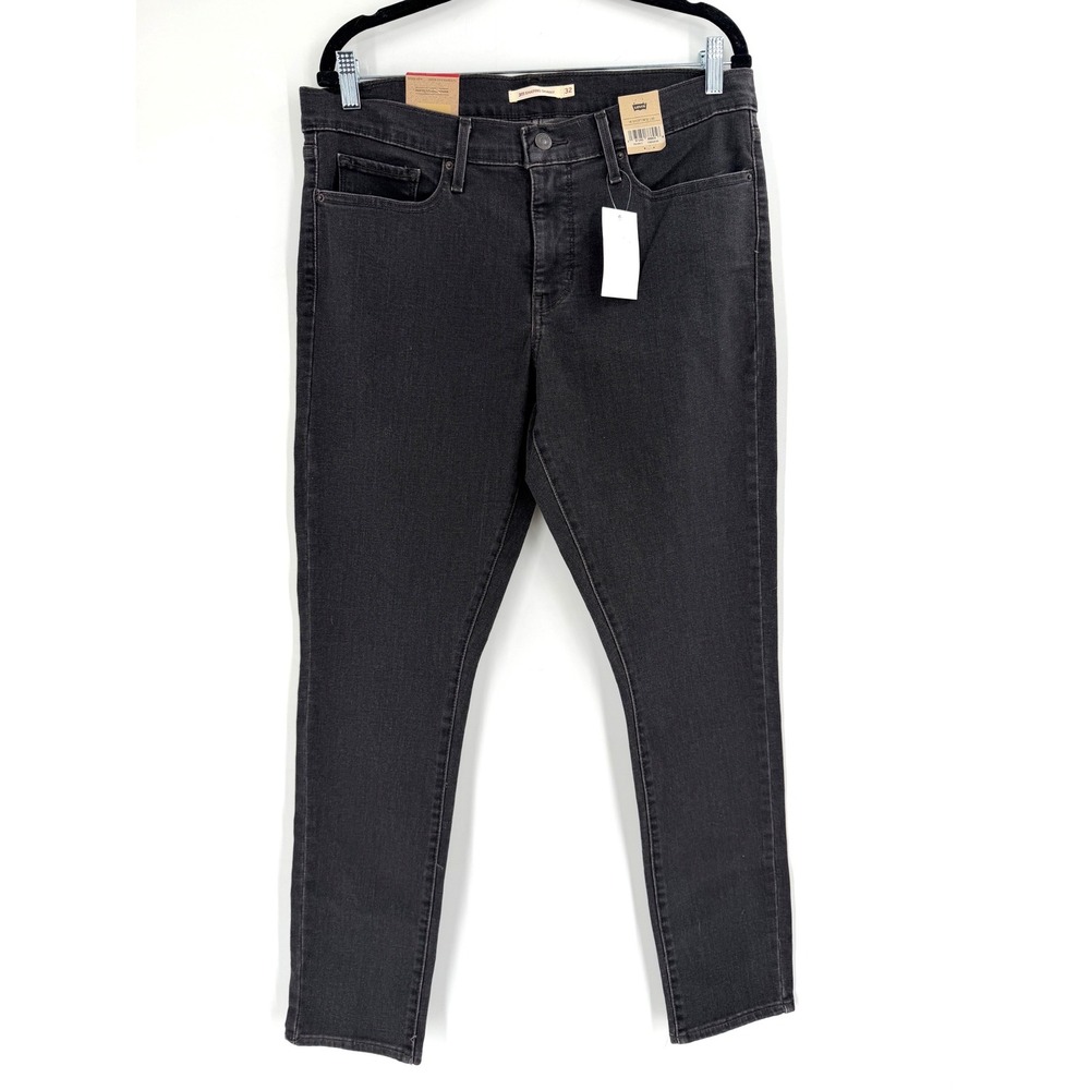 Levi's 311 Shaping Skinny Jeans Women 14 Short 32x30 Dark Gray Denim NWT